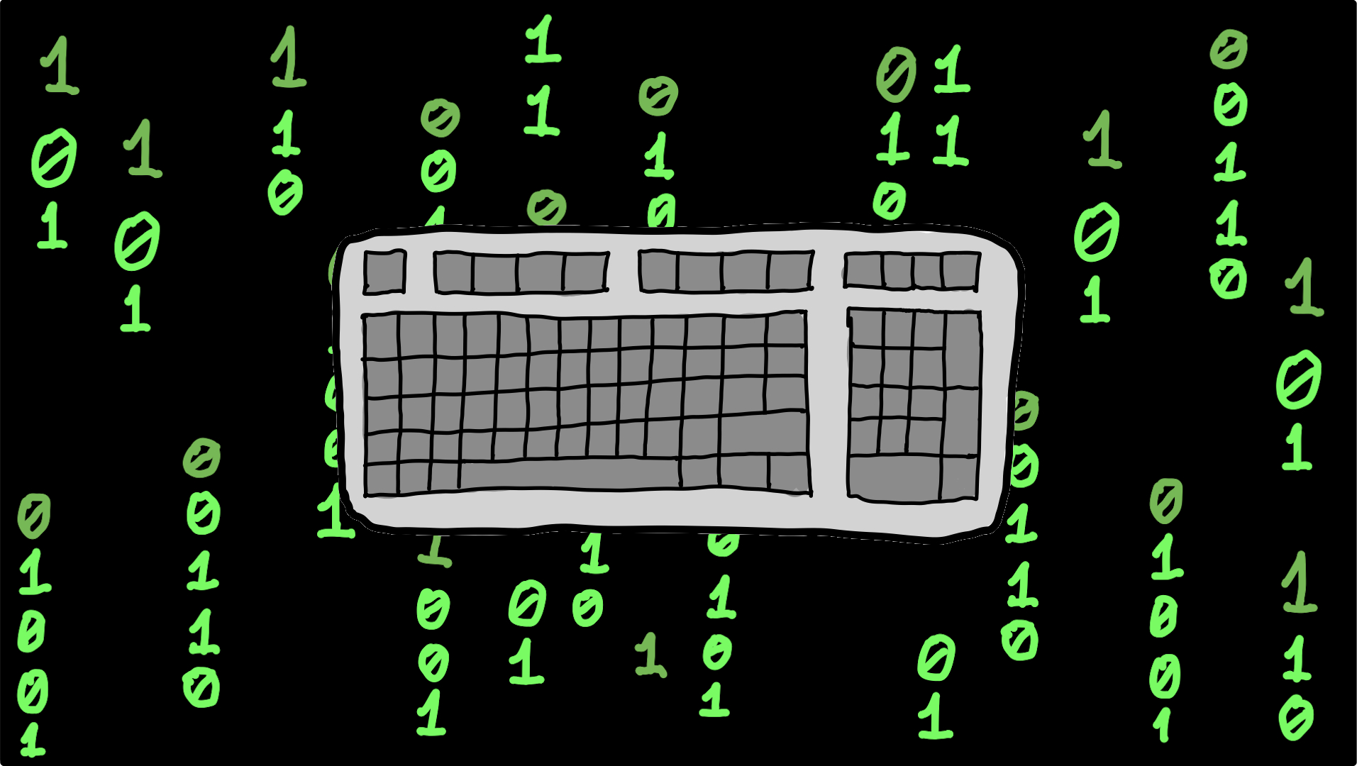 A keyboard in the matrix